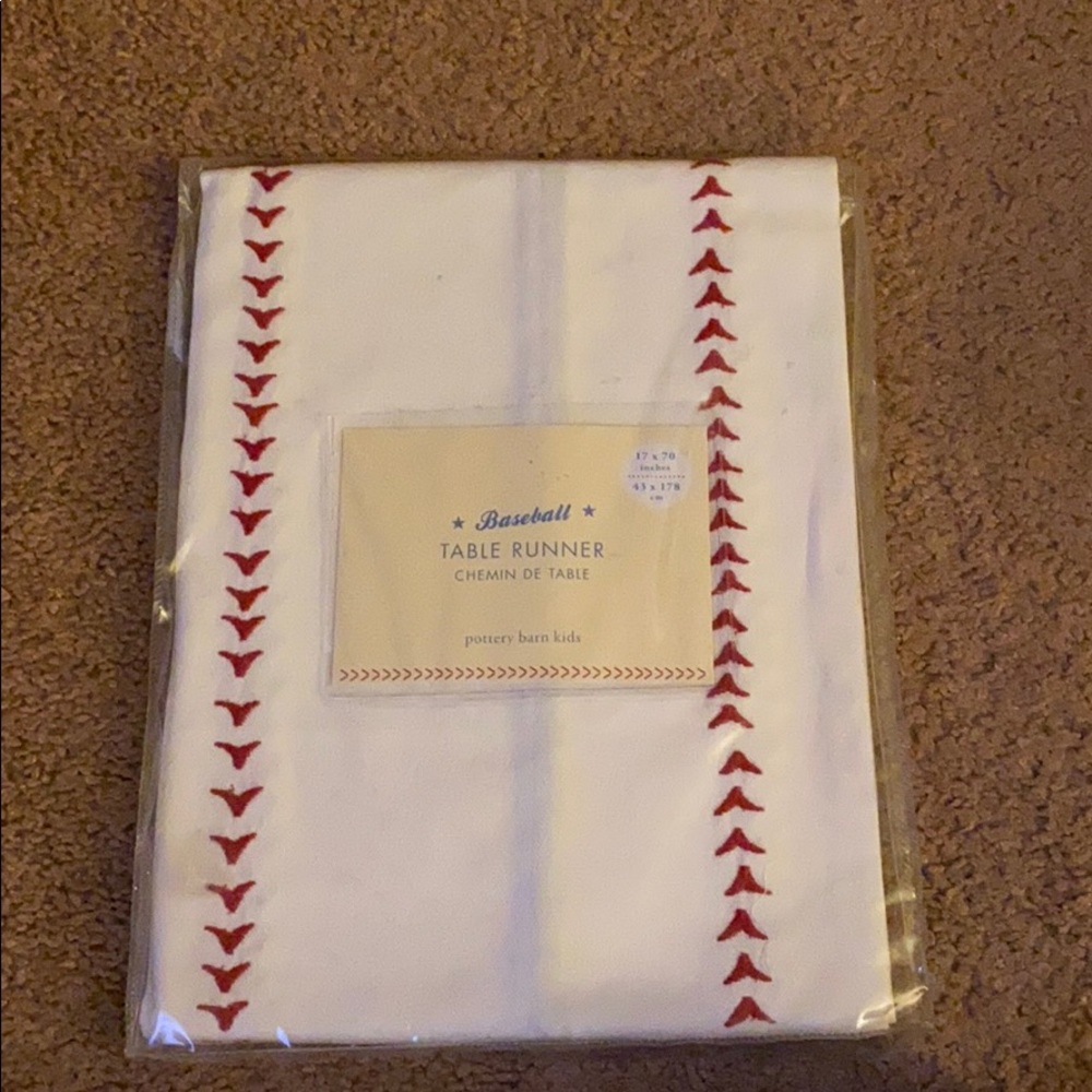 Pottery Barn Baseball Table Runner